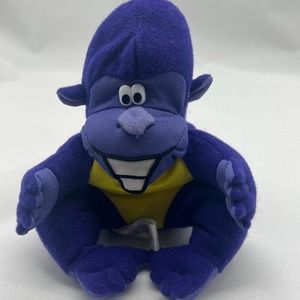 Zyrtec Purple Monkey Ape Gorilla Plush Bean Bag Stuffed Animal Toy Advertisement